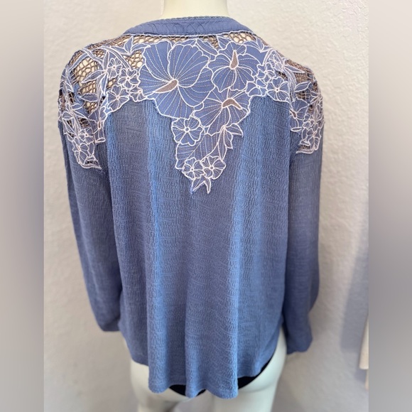 Free People Easy Breezy Floral Appliqué Henley - Picture 11 of 16